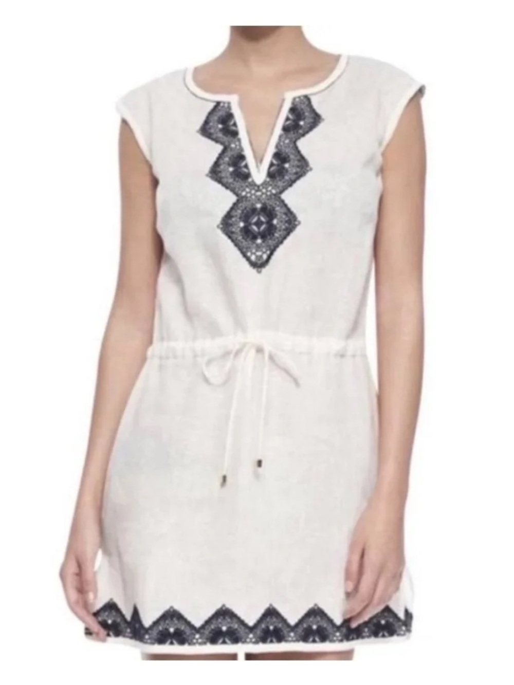 Tory Burch Margarita Linen Tunic Cover Up size XS